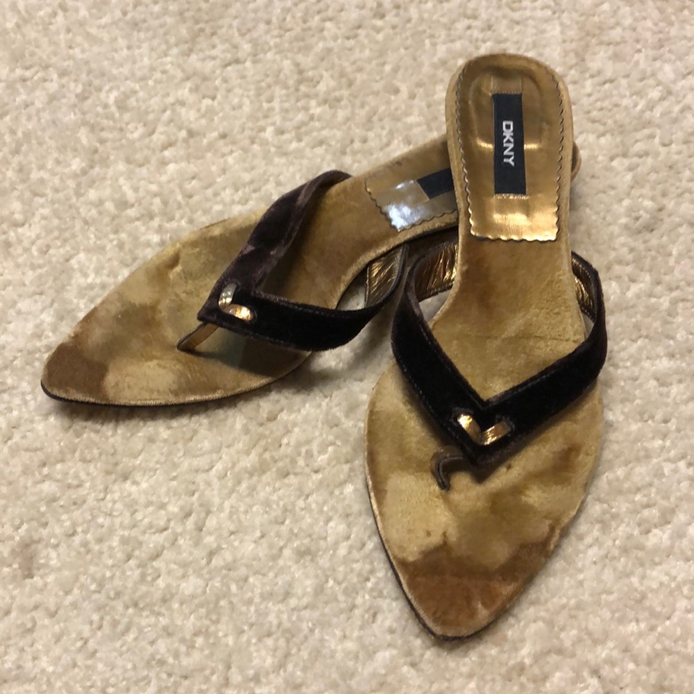 DKNY Velvet Thong Sandals
